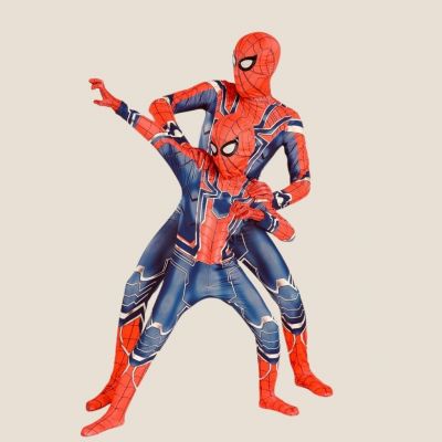 Bộ liền thân Iron Spiderman đỏ xanh
